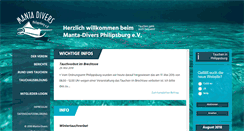 Desktop Screenshot of manta-divers.net