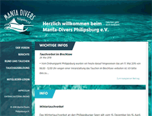 Tablet Screenshot of manta-divers.net